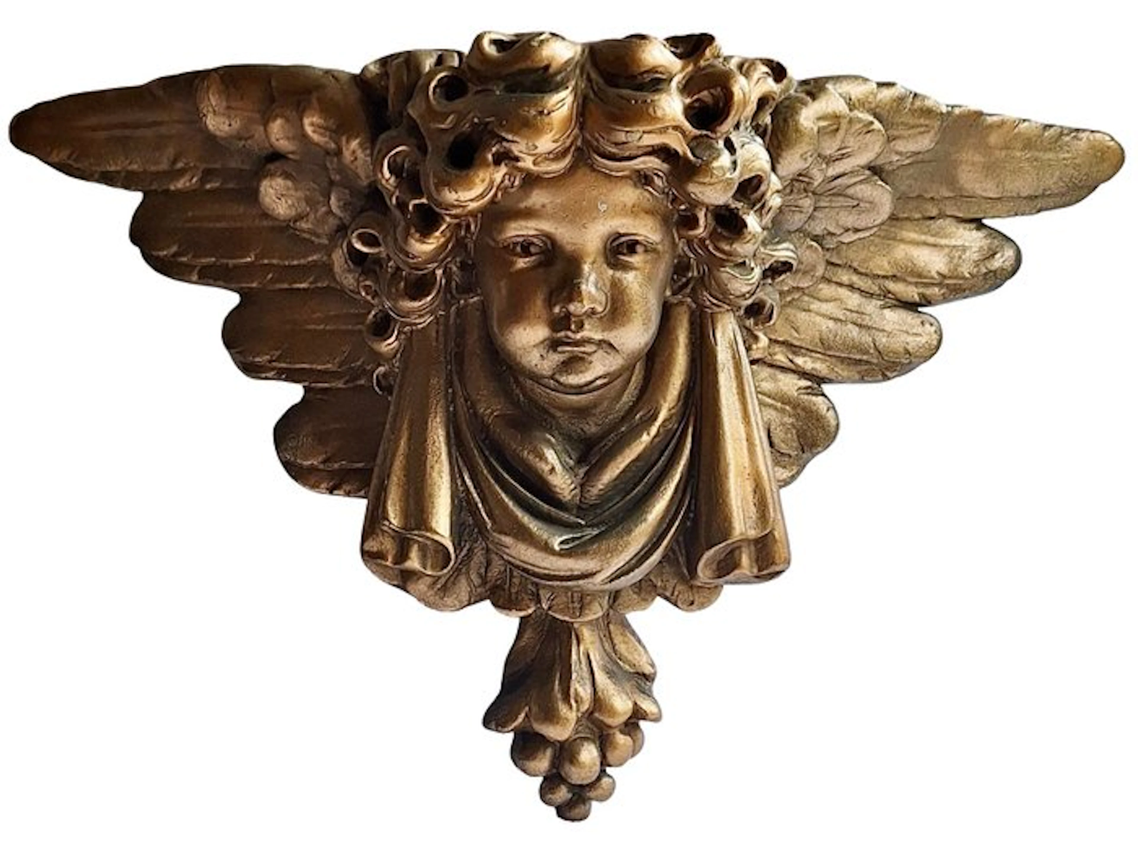 Console table - Plaster - Super large wall console - Putto / Cherub - 46 cm