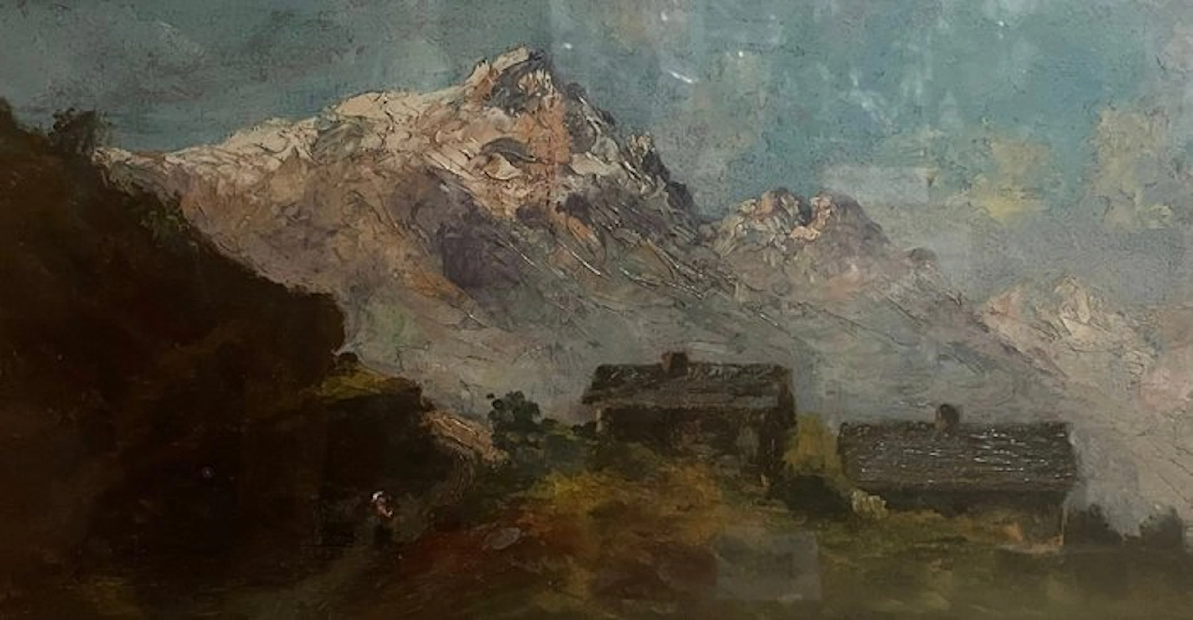 Giacinto Bo (1832-1912) - Paesaggio di montagna