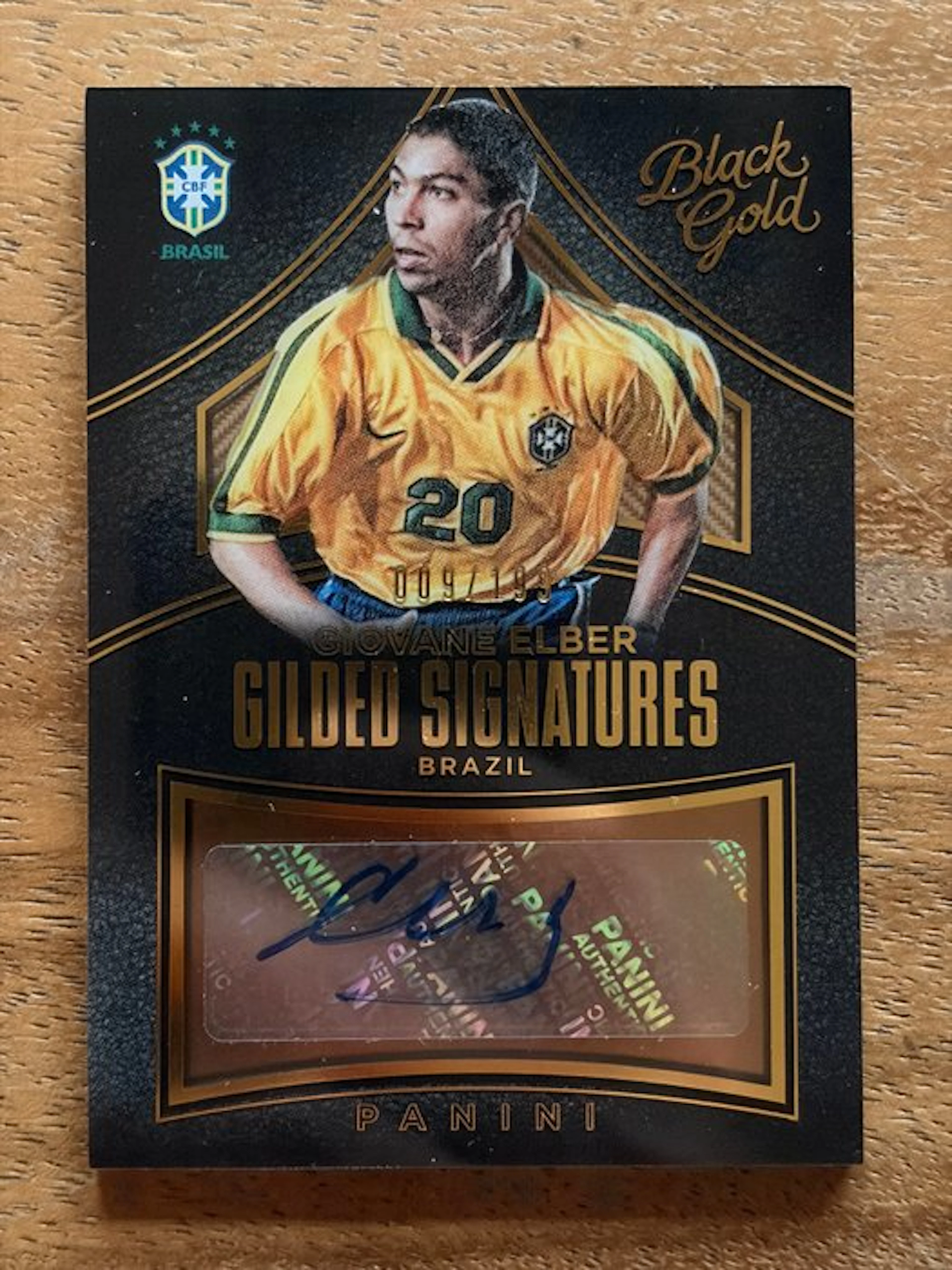 Panini Black Gold Soccer Giovane Elber GS-GE Autographed card