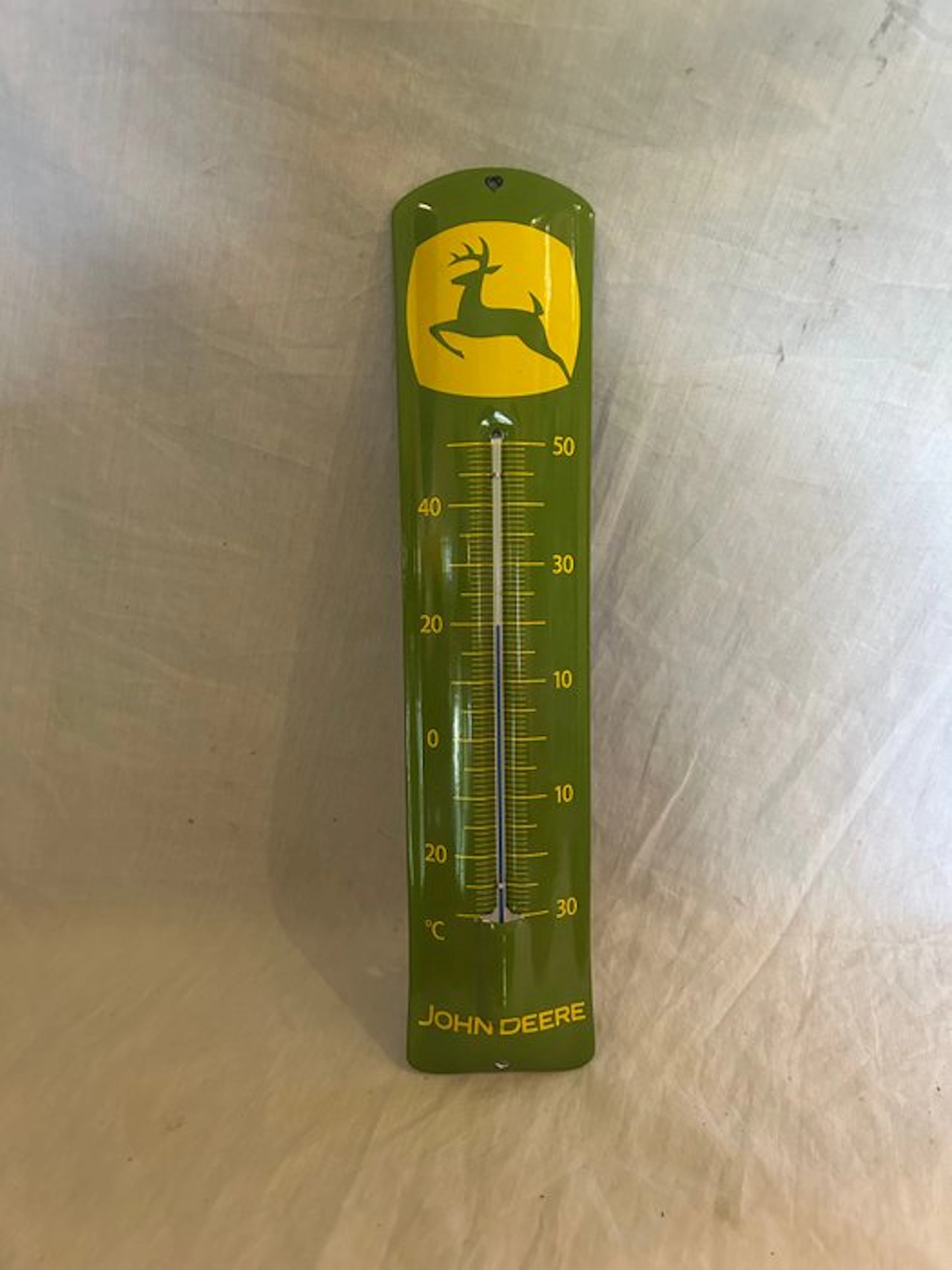 Enamel thermometer John Deere - Enamel sign - Enamel