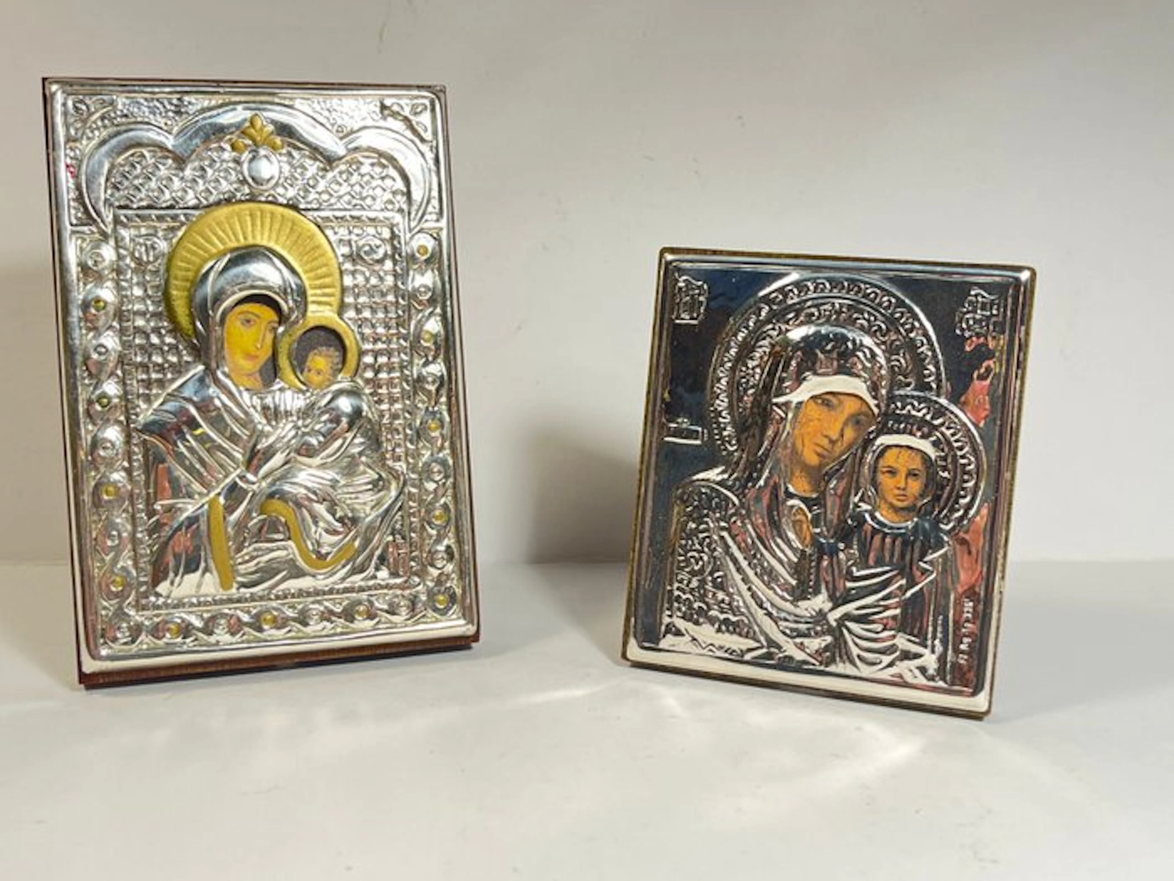 Travel icon - Mother of God - 925 sterling silver laminated