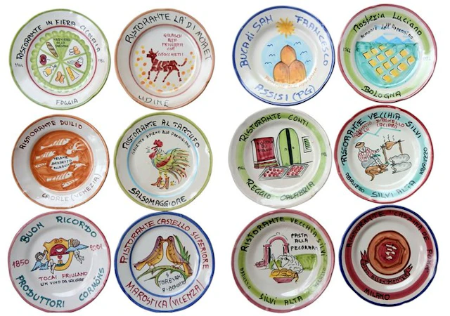 Buon Ricordo - Ceramica Vietri Mare - Dish (12) - Ceramic...