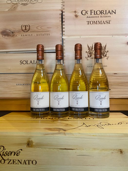 Fontanafredda - Grappa di Barolo Riserva - 70cl - 4 bottles