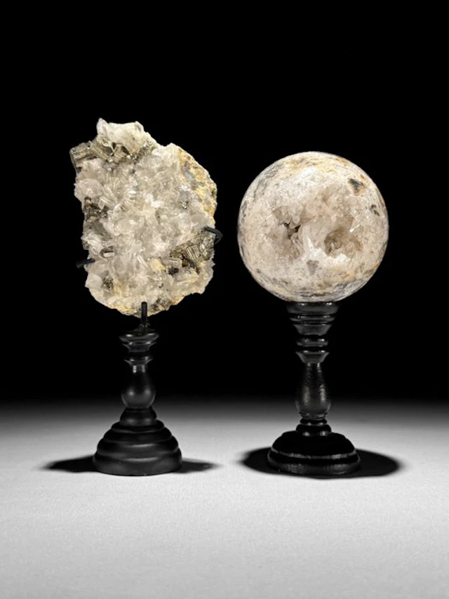 NO RESERVE PRICE - Beautiful Pair of Pyrite & Crystal...