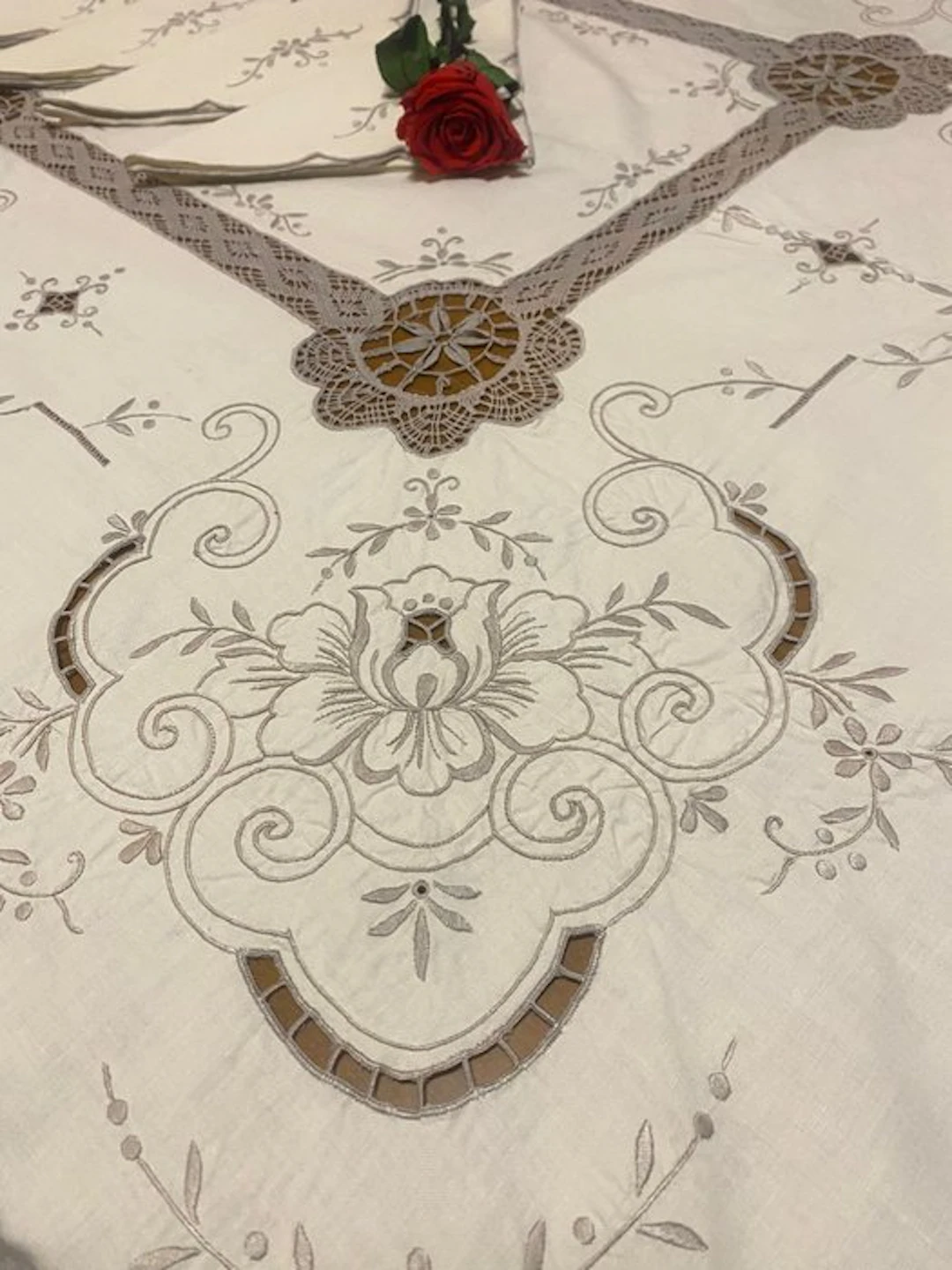 Tablecloth - 242 cm - 157 cm - Linen tablecloth