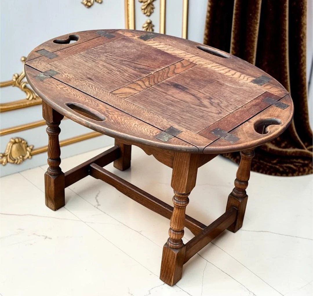 Old Charm Furniture by Wood Bros - Table ambulante - Oak - Tray table, 1950–70