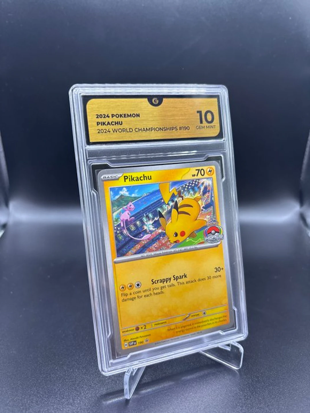 Pokémon - 1 Graded card - Pikachu 190 World Championships 2024 - GG 10