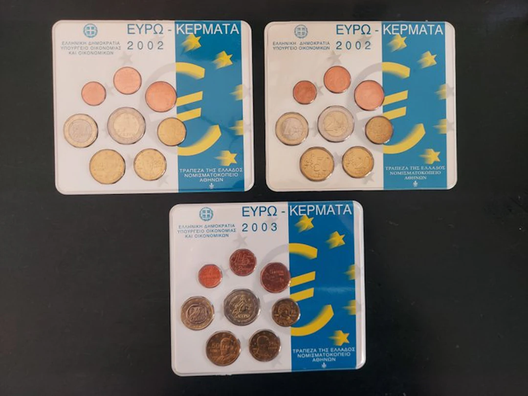 Greece. Year Set (BU) 2002/2003 (3 sets) (No reserve price)