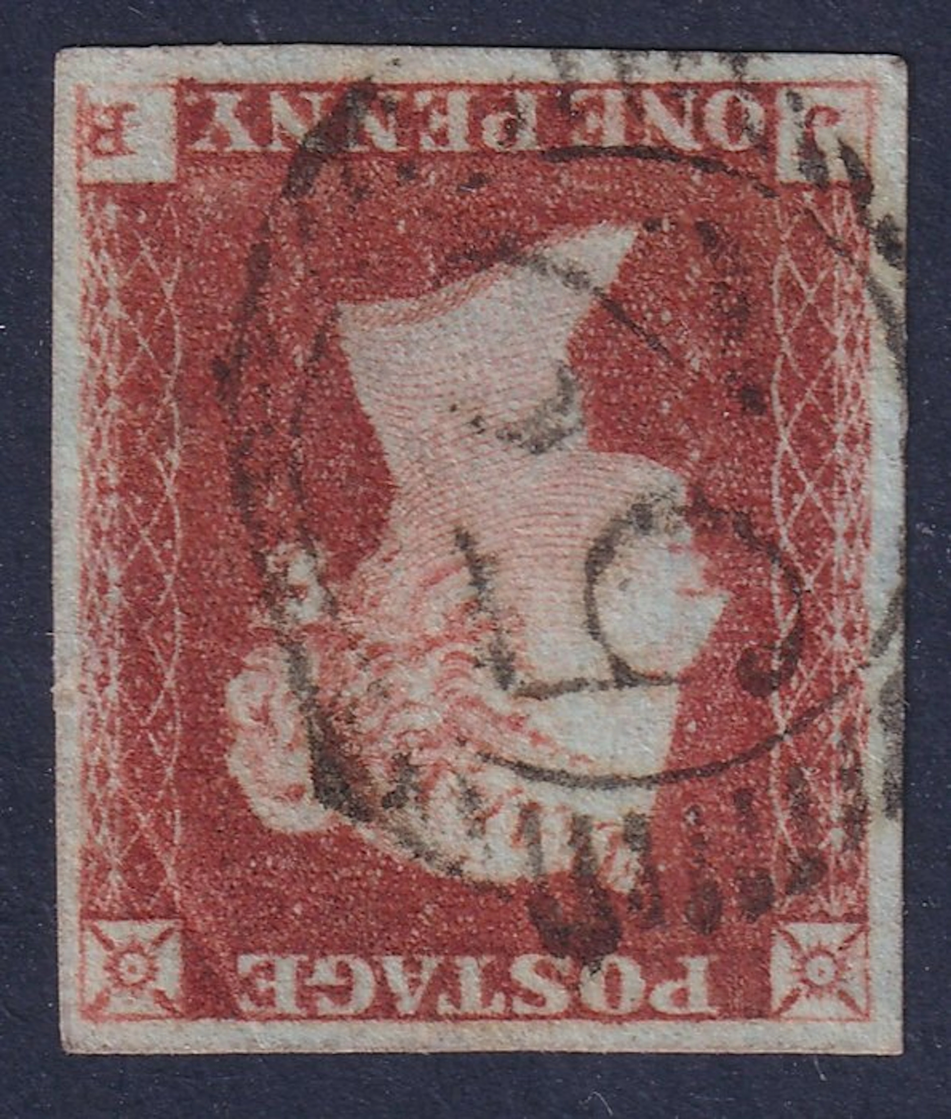 Great Britain 1841 - 1d. red-brown, Queen Victoria - Wmk inverted - SG 8Wi