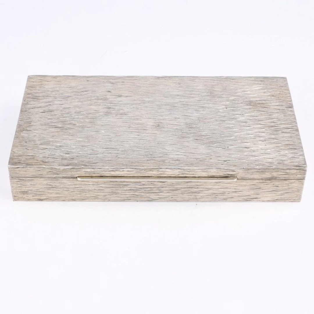 Emil Brenk - ''Bark Motif'' - Cigar case - .925 silver