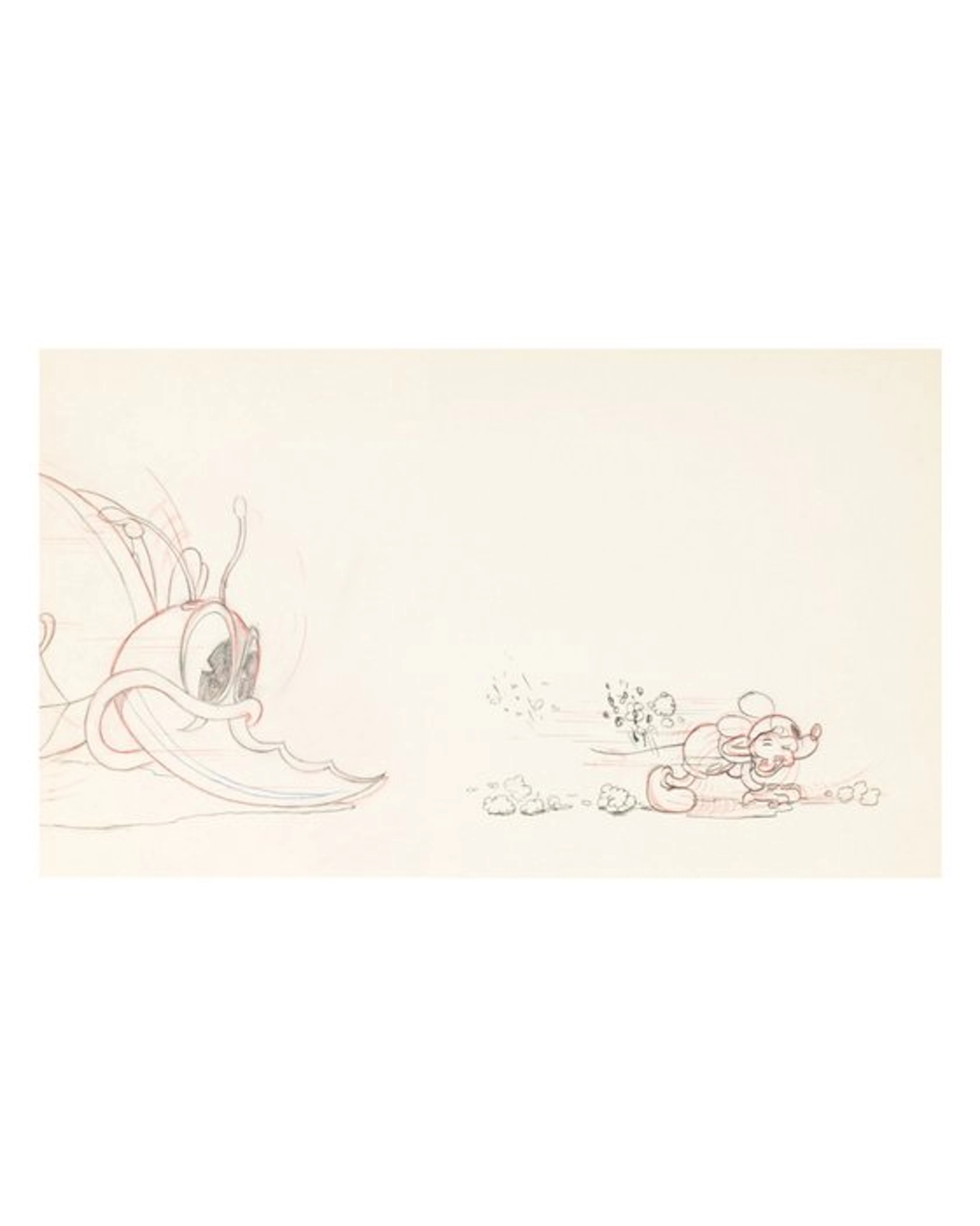 Walt Disney - 2 Original preliminary drawing - Mickey...