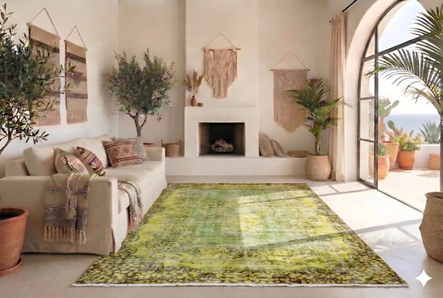 Yellow vintage - Rug - 260 cm - 160 cm - √ handmade √ certificate