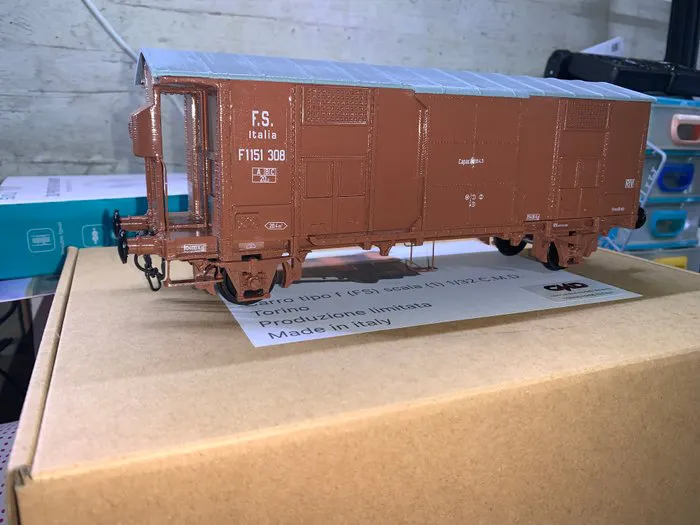 CMD 1 - Model train wagon (1) - Model of a Type F FS train car, scale ...