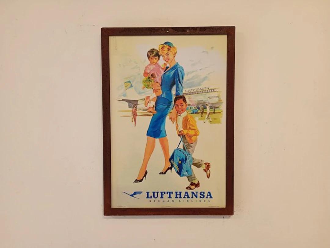 Lufthansa - Lufthansa German Airlines - Lufthansa - Advertising sign - Metal