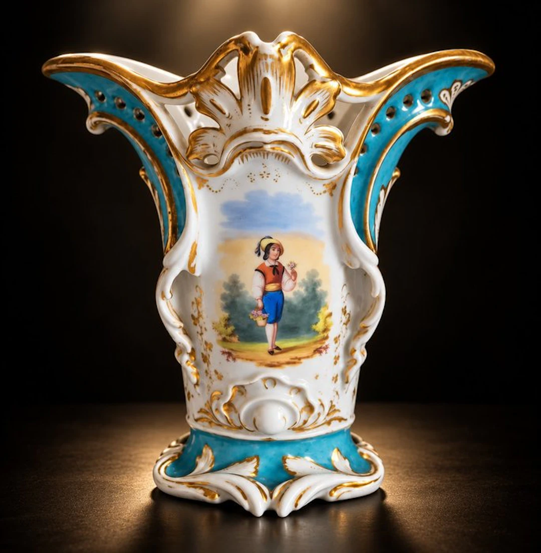 Jacob Petit - Vase - Rococo Revival - hard-paste porcelain - Rocaille Vase