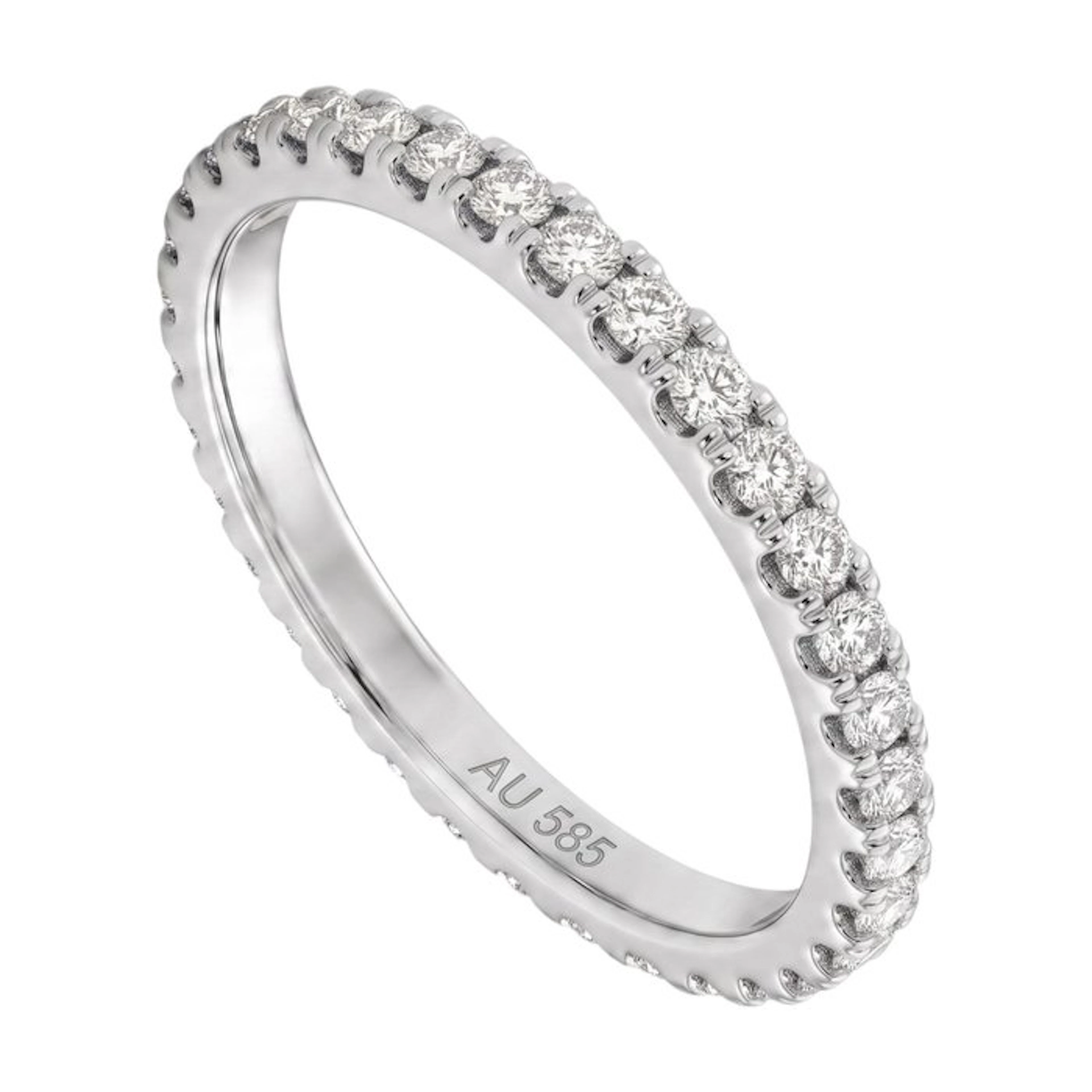 No reserve price - Ring - 14 kt. White gold - 0.45ct. tw. Diamond (Natural)