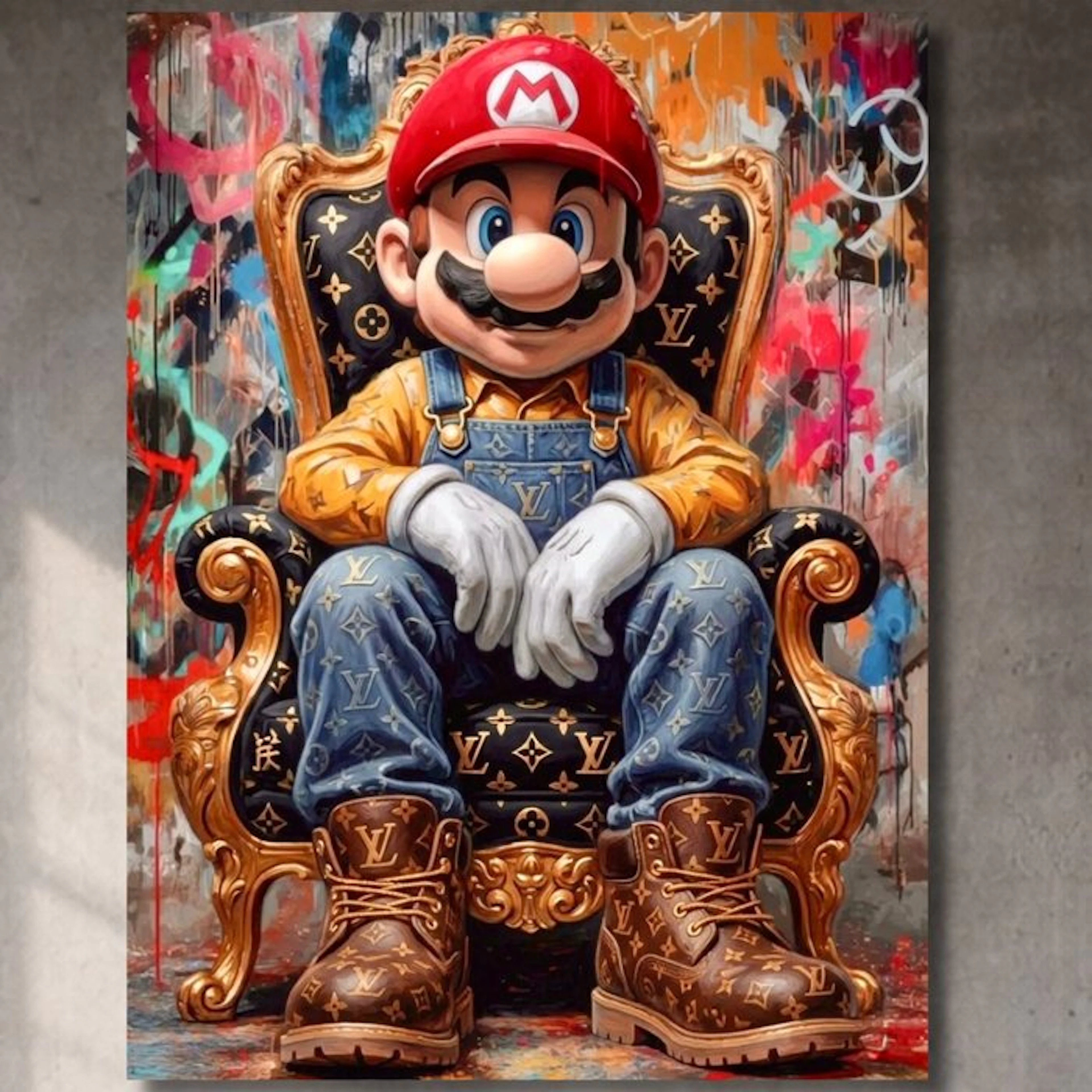 FRIDA (1982) - Super Mario Bros in Louis Vuitton | Tela XXL | Edizione limitata