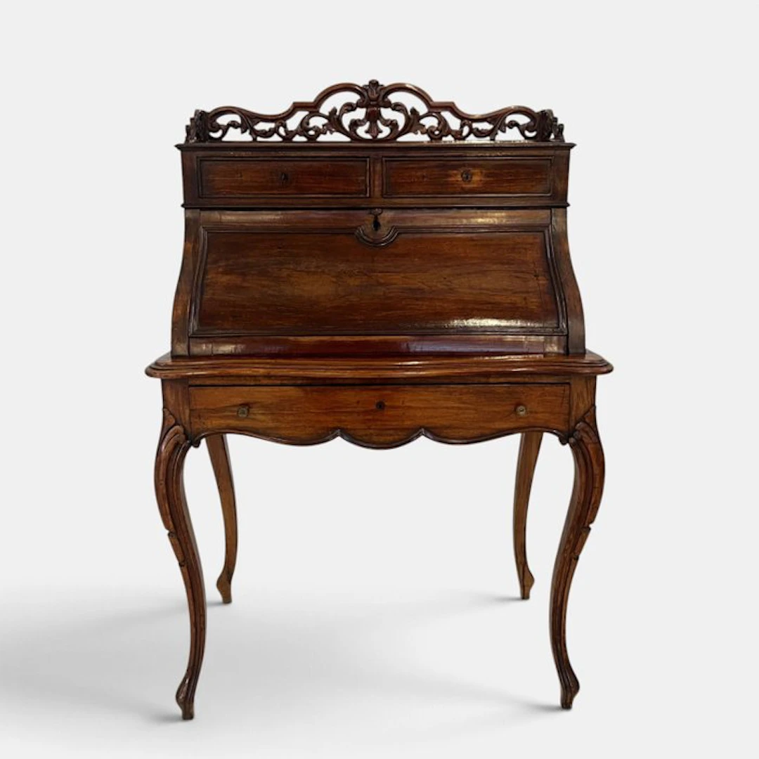 Roll top desk - Stained wood - Louis-Philippe era
