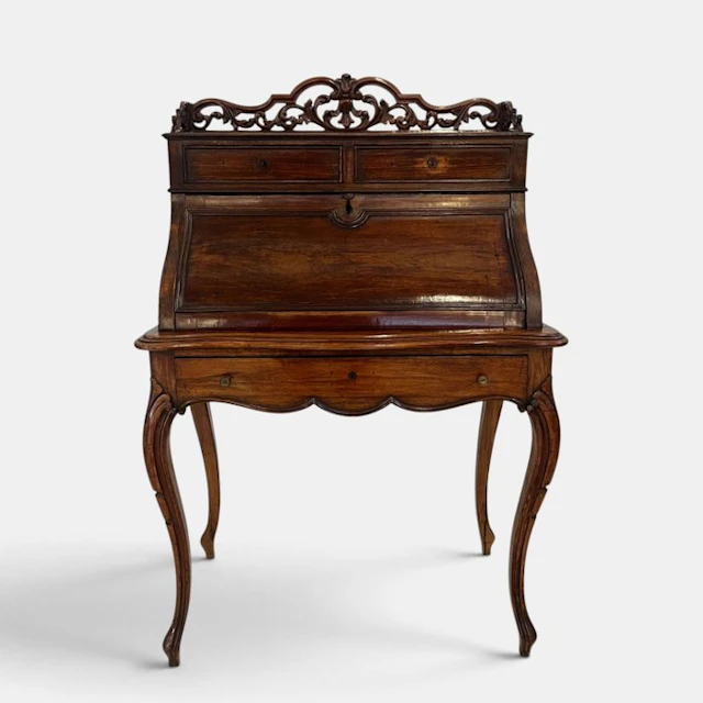 Roll top desk - Stained wood - Louis-Philippe era