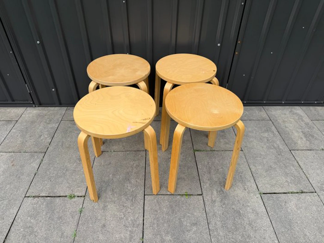 IKEA - Stool (4) - Frosta - Birch - Set of 4, stackable