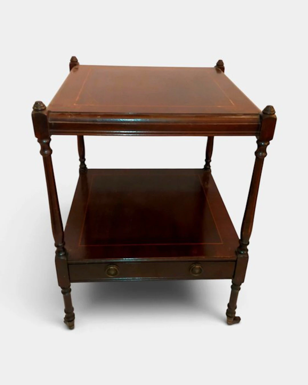 Eleganter Beistelltisch mit Schublade – Mahagoni...