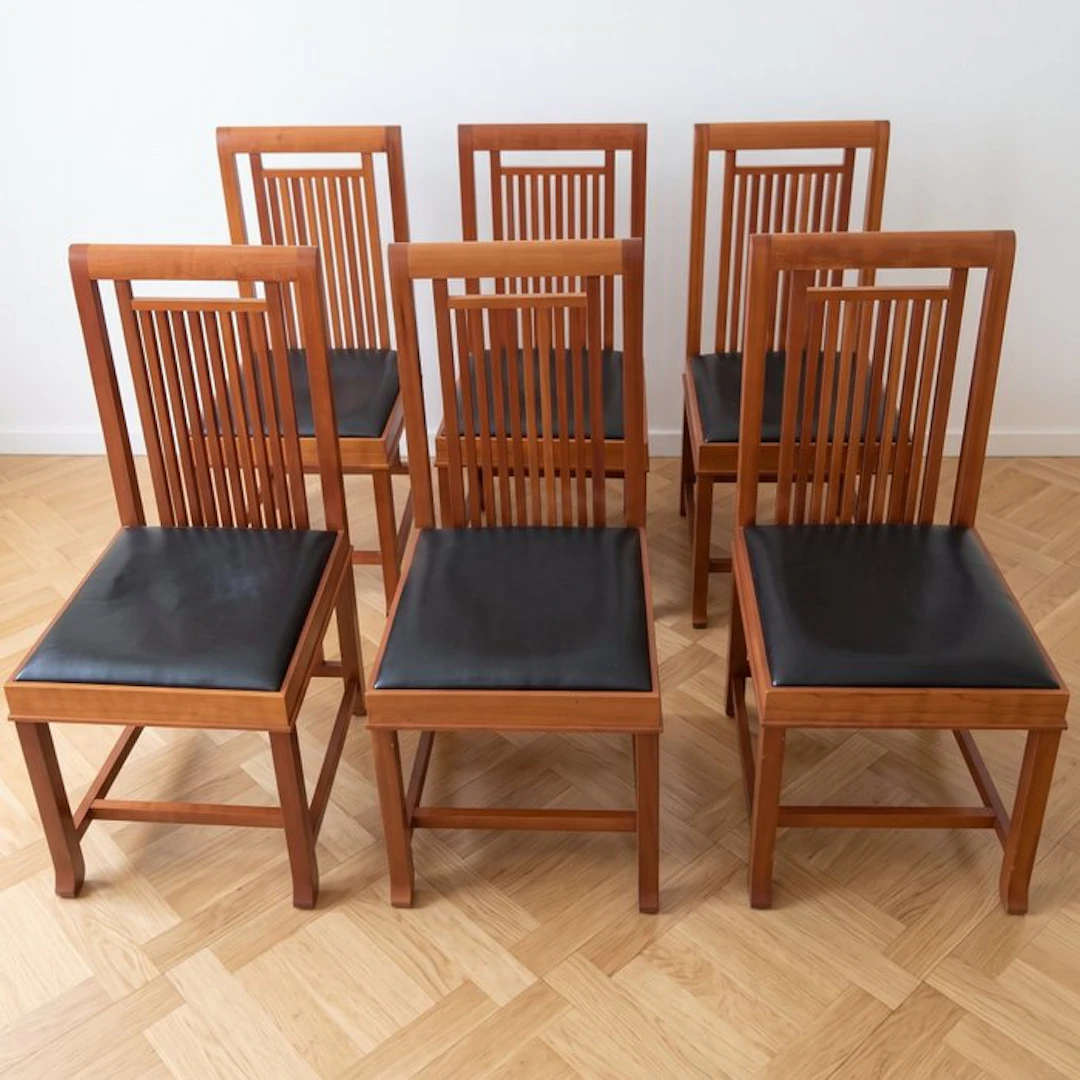 Cassina - Frank Lloyd Wright - Chair - 614 Coonley 2 - Wood, Leather
