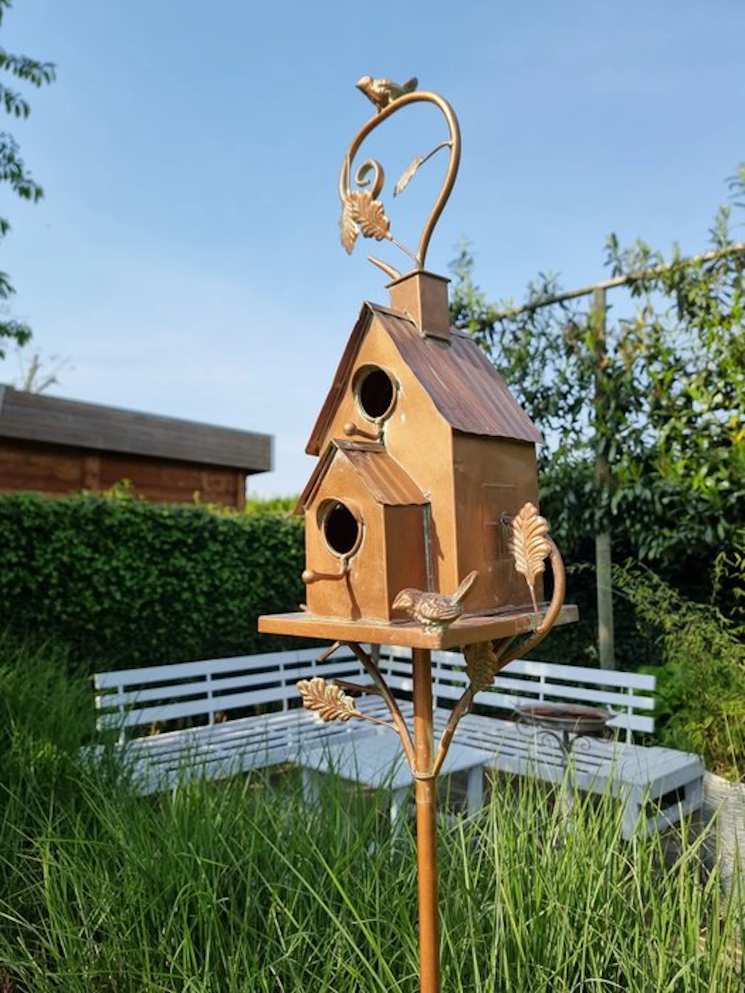 Figurine - BIrdhouse - Iron, Metal