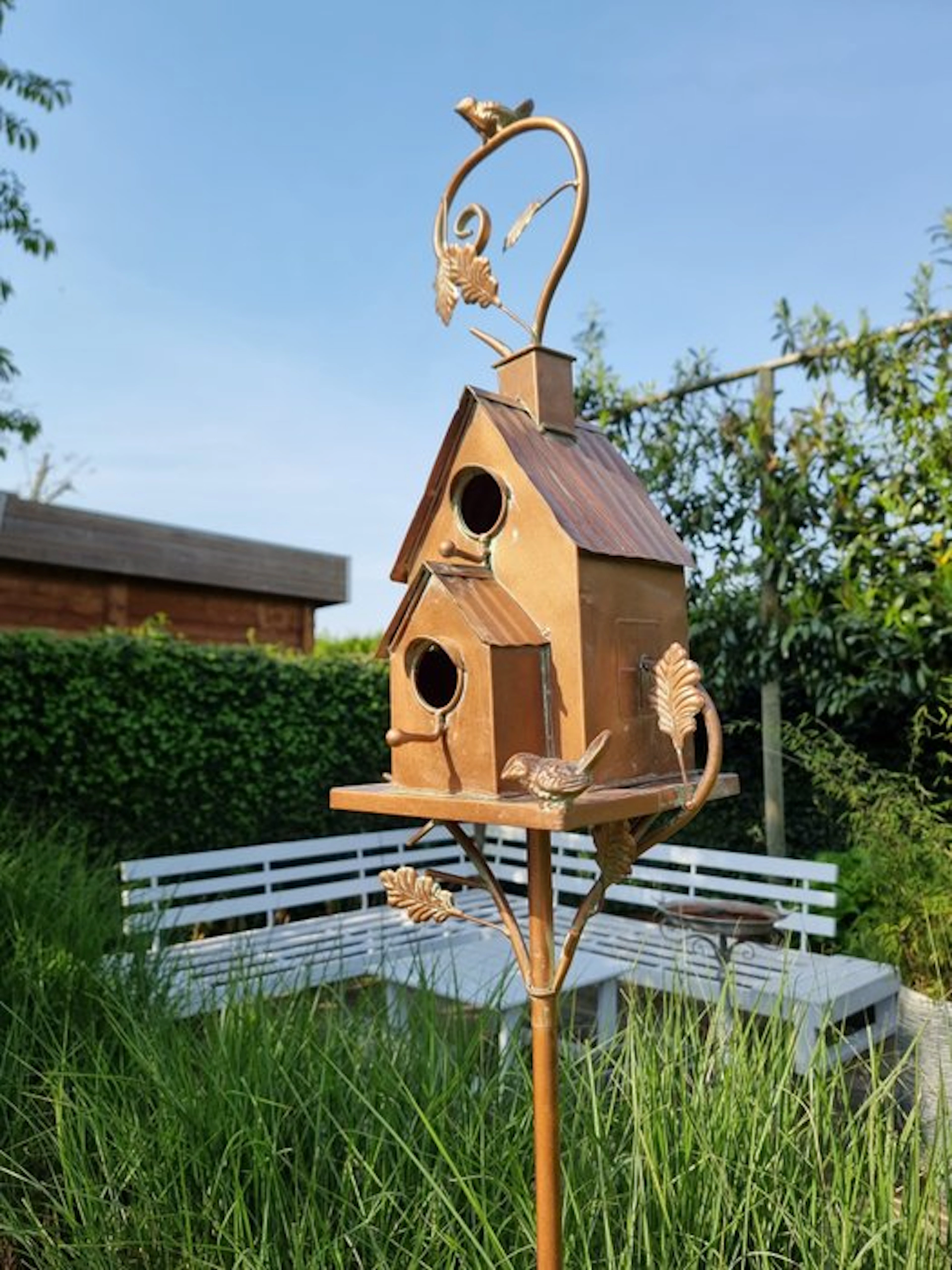 Figurine - BIrdhouse - Iron, Metal