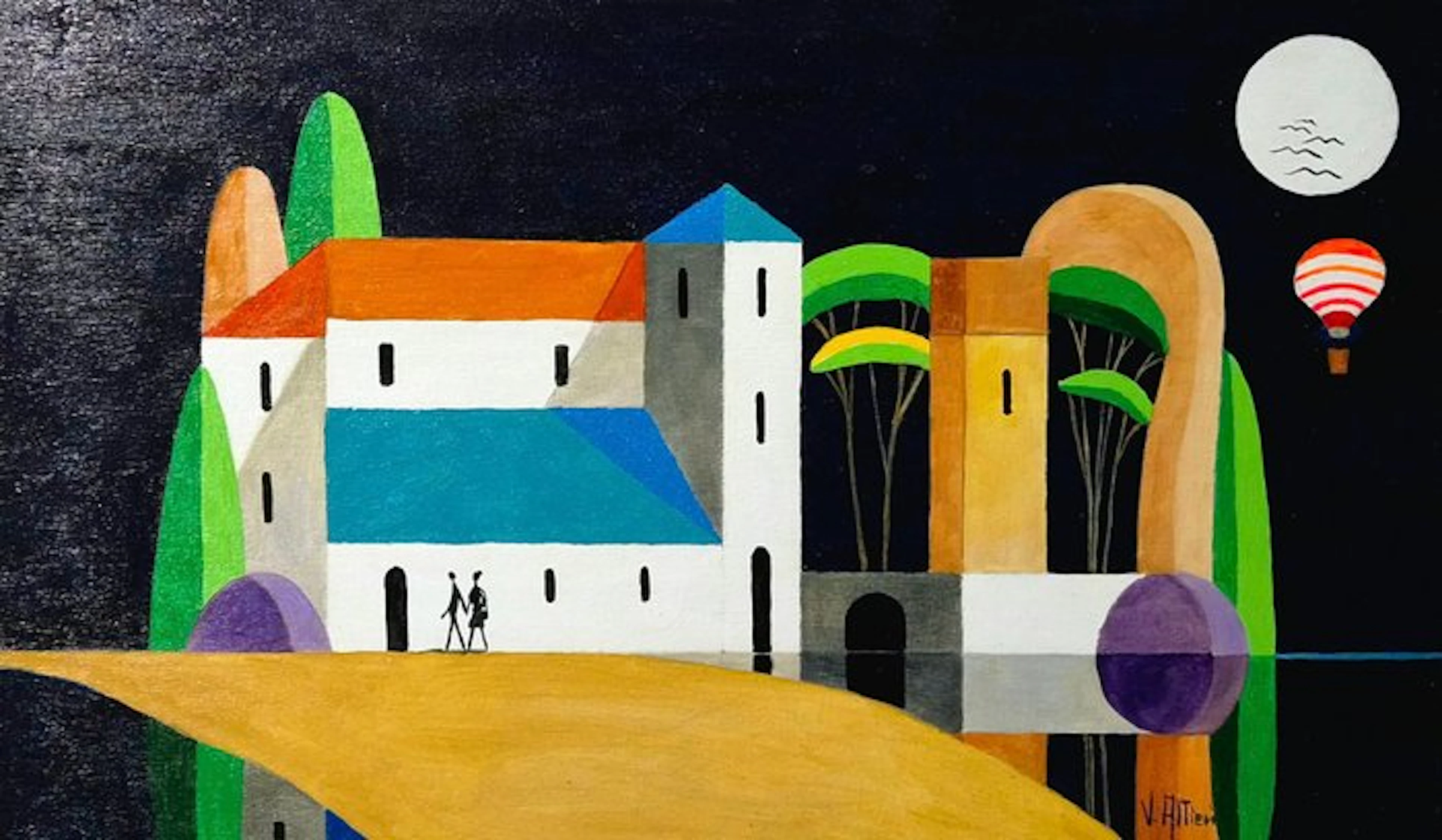 Vittorio Altieri (XX-XXI) - Passeggiata nel borgo della luna