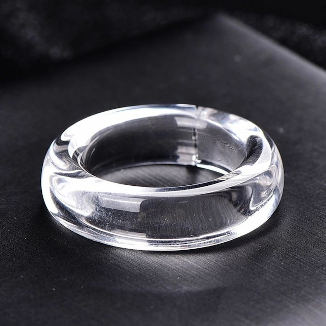 ALGT Certified - Huge and Masterful Natural Quartz Ring...
