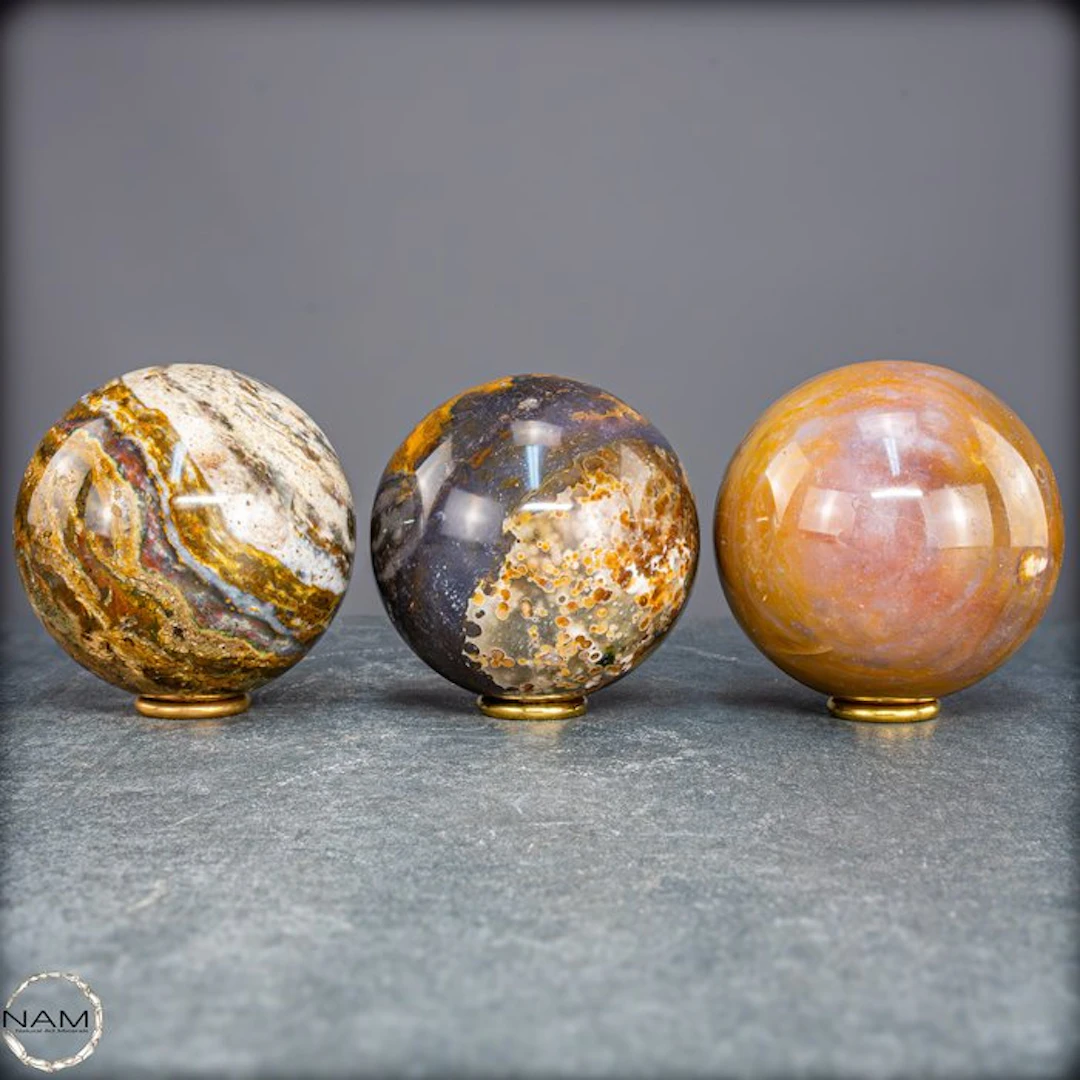 Oceanjaspis Sphere – Unique Natural Art with Fascinating...