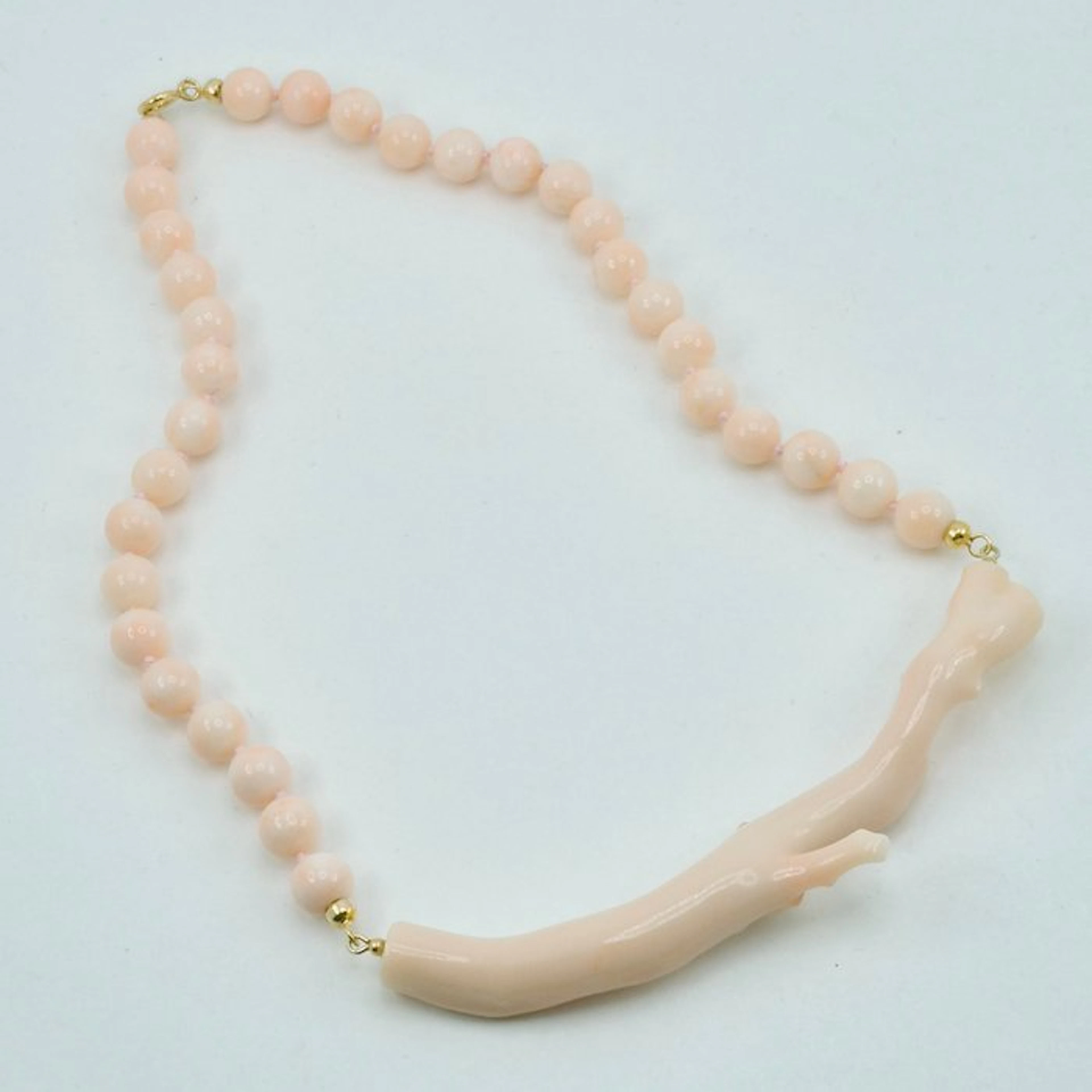 Coral - Silver, Gold-plated - Necklace - Pink Coral