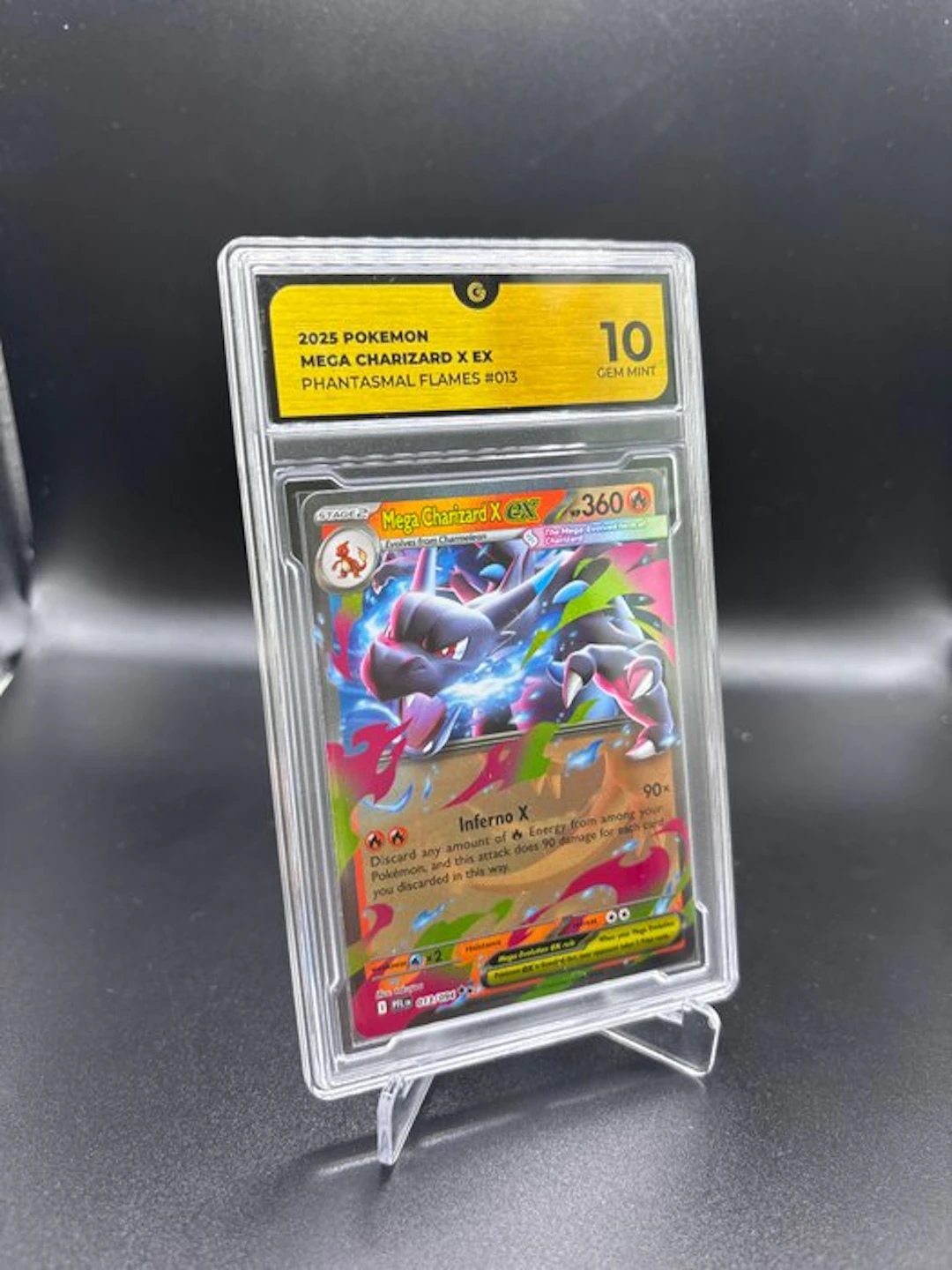 Pokémon - 1 Graded card - Mega Charizard X 013 Phantasmal...