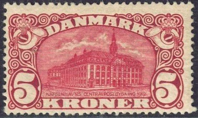 Denmark 1912 - Post office in Copenhagen