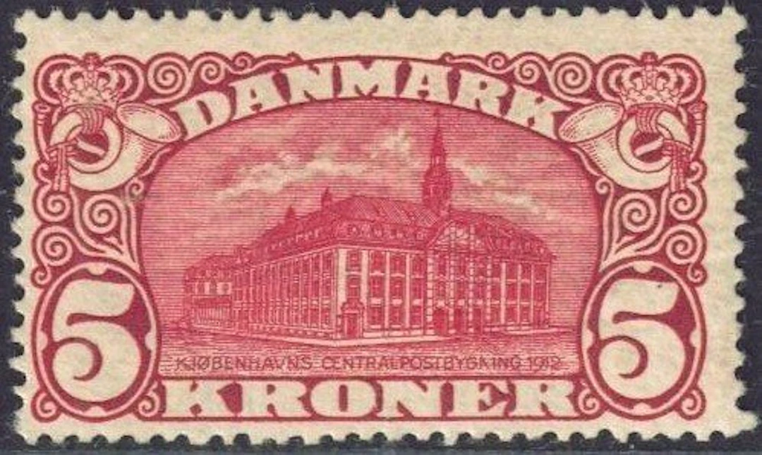 Denmark 1912 - Post office in Copenhagen