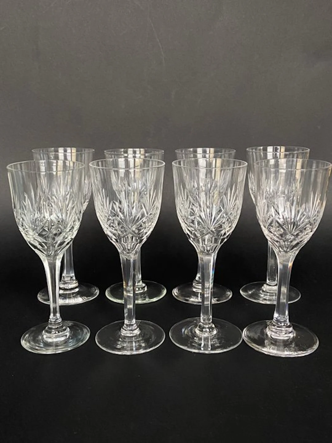 Baccarat - Drinking set - Superb set of 8 glasses - faceted crystal
