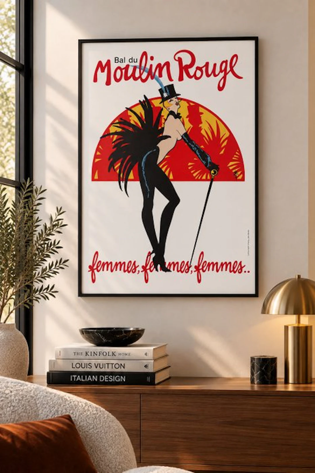 René Gruau - BAL DU MOULIN ROUGE - Femmes Femmes Femmes - 1980s