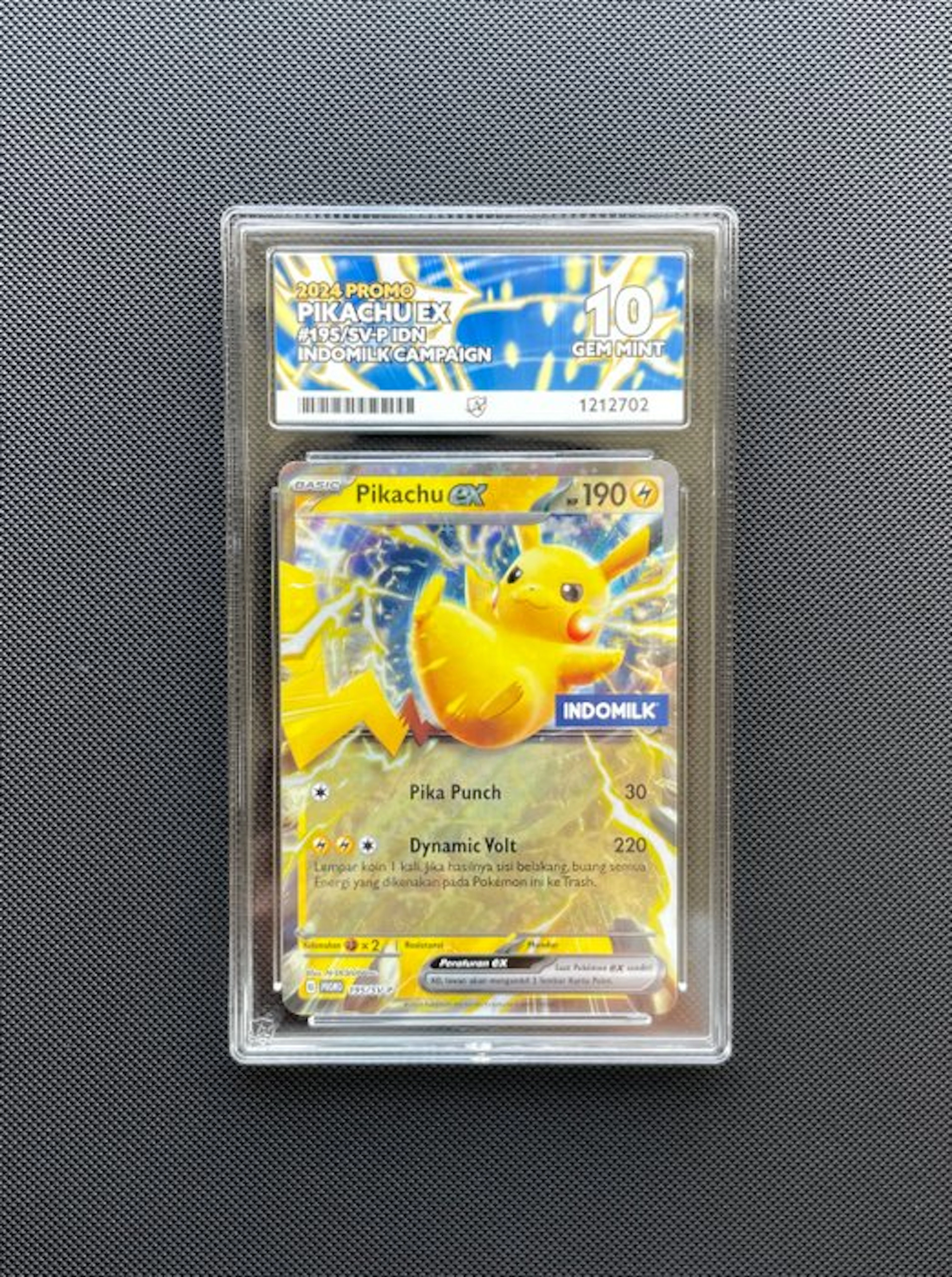 Pokémon - 1 Graded card - Pikachu Promo card - ACE 10