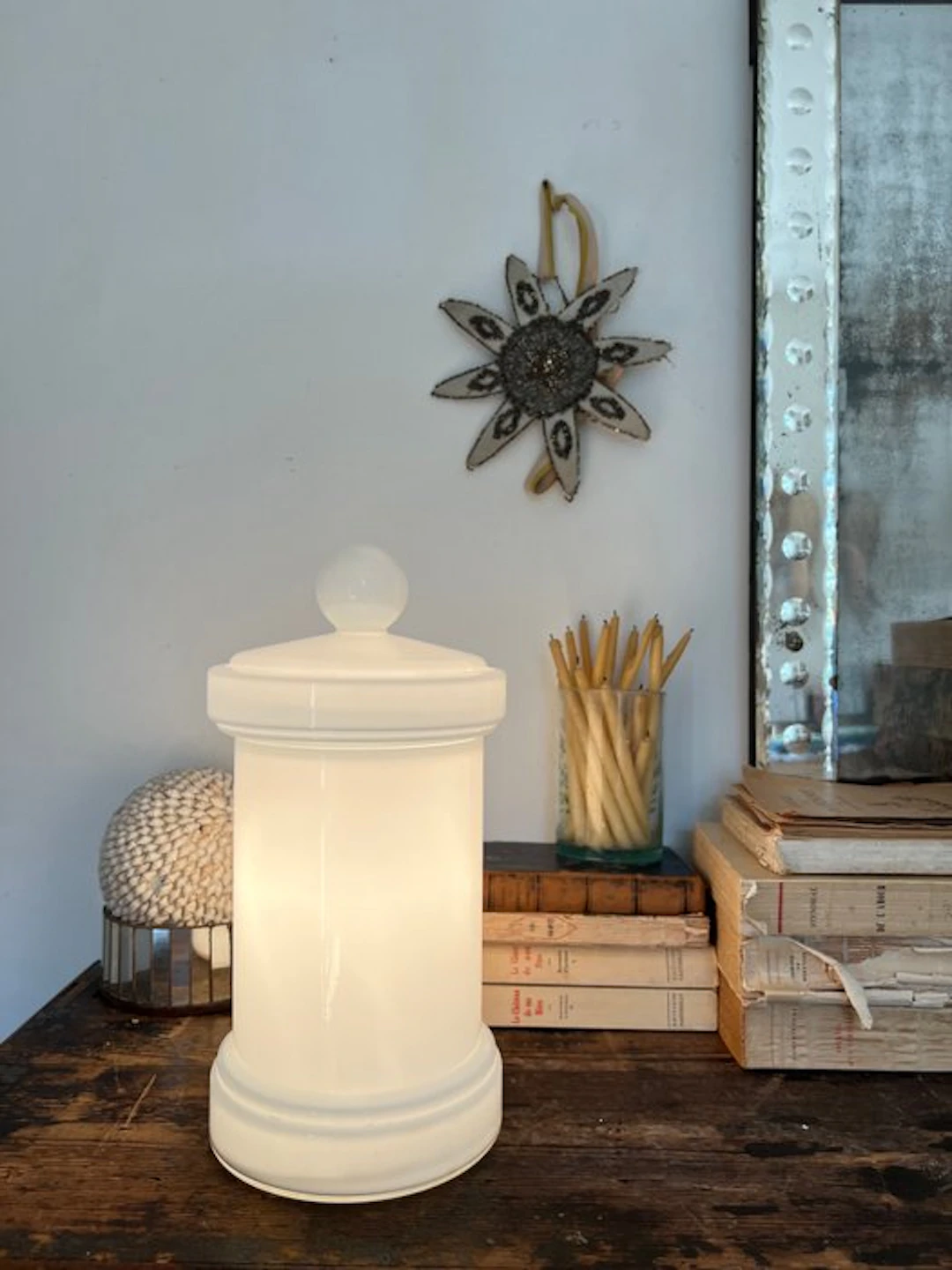 Table lamp - Glass - Opaline lamp