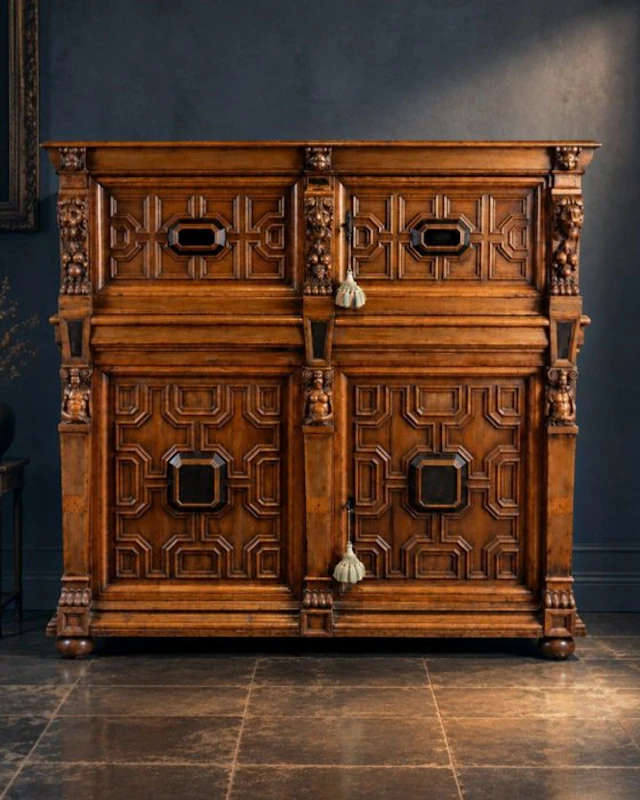 Cupboard - Zeeland Four-Door Cabinet - Oak, Ebony and various