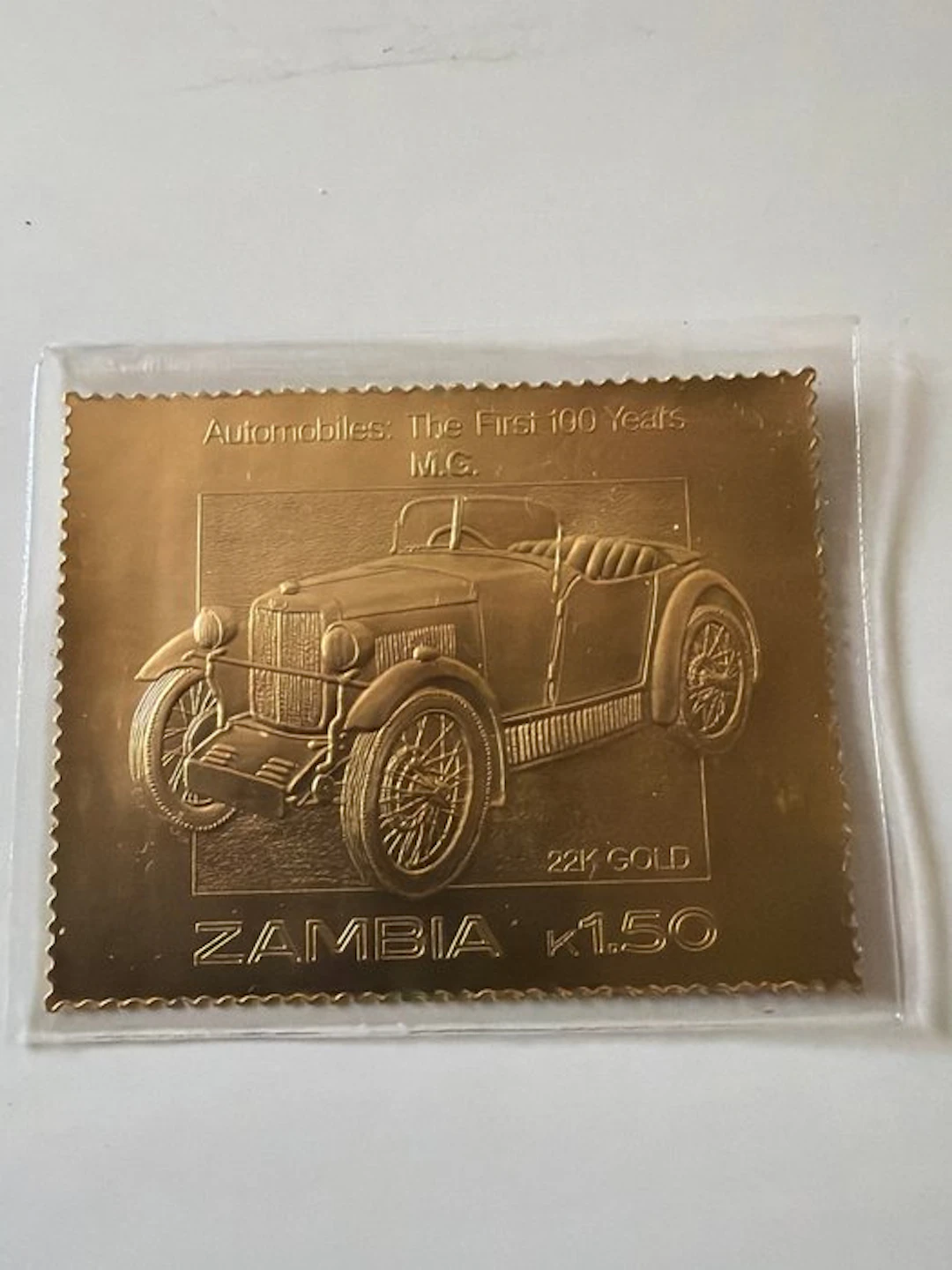 Zambia. Gold medal M.G, 1/50 Oz (.917) (No reserve price)