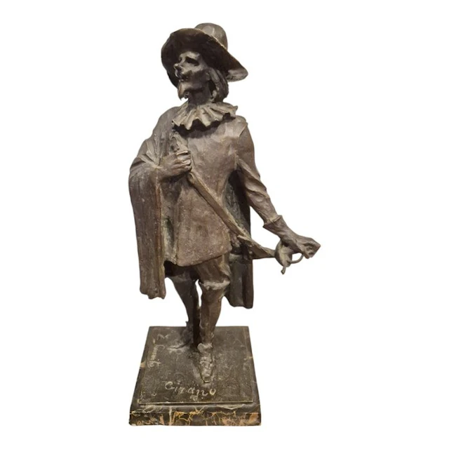 E. Sanvito - Sculpture, Cirano - 45 cm - Bronze, Marble