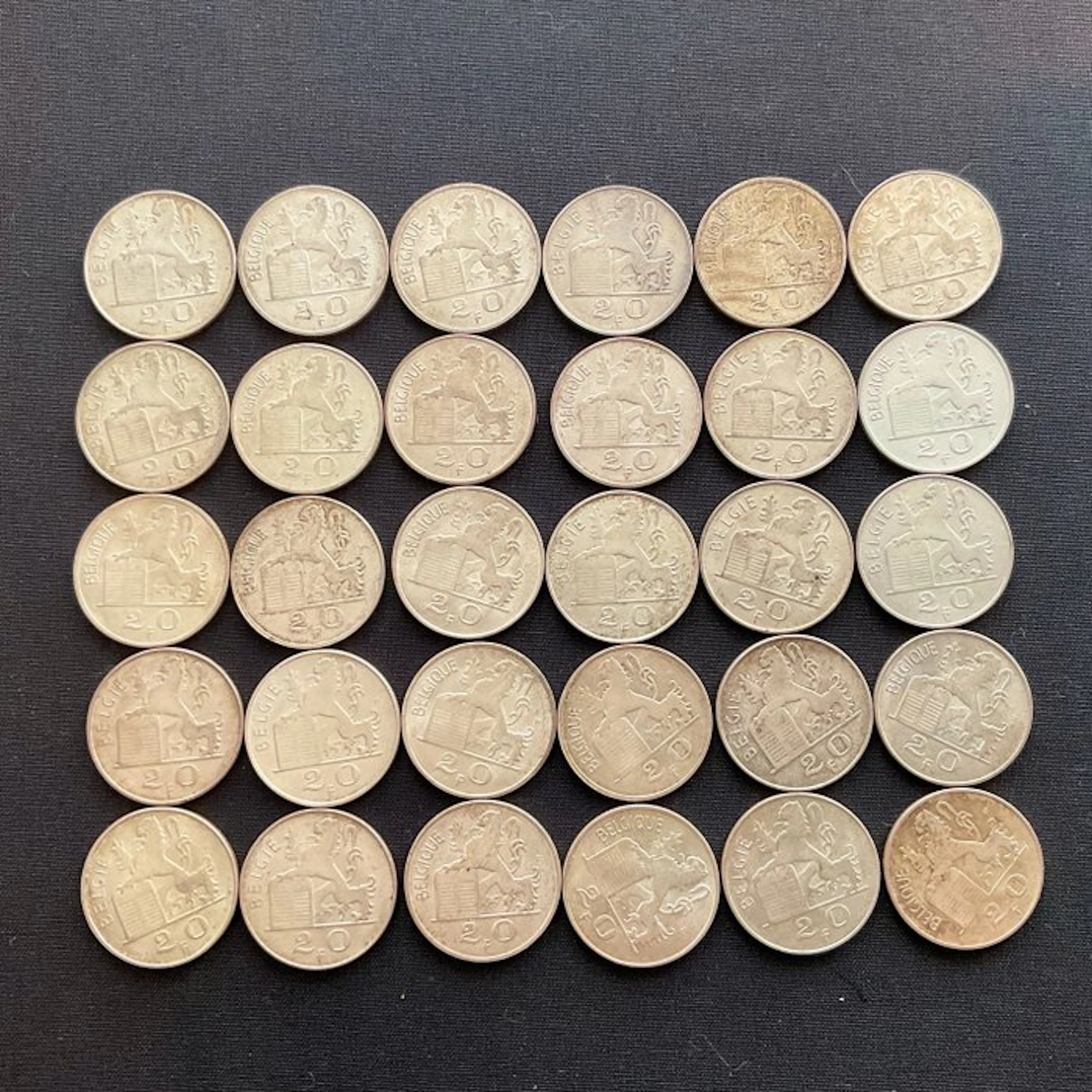 Belgium. 20 Francs België – 30 × 20 frank Mercurius –...