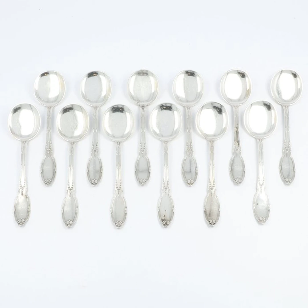 Delheid Frères - IJslepel - Spoon (12) - model 27 - .800 silver
