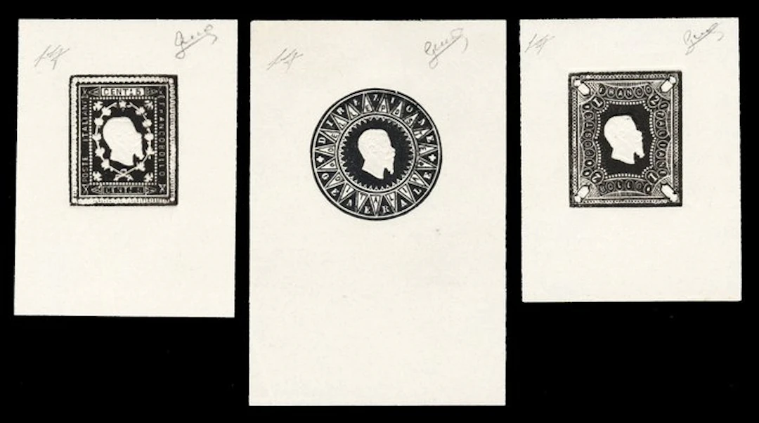 Italy Kingdom 1864 - 3 Reprints of the Essays by Giuseppe...