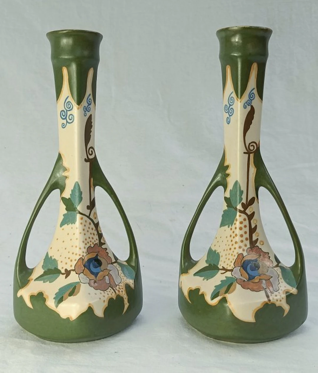 Arnhemse Fayencefabriek - Vase (2) - Art Nouveau - model...