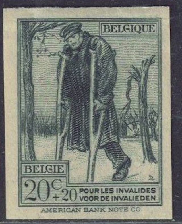 Belgium 1923 - For the war invalids, toothless, with gum. - OBP 220