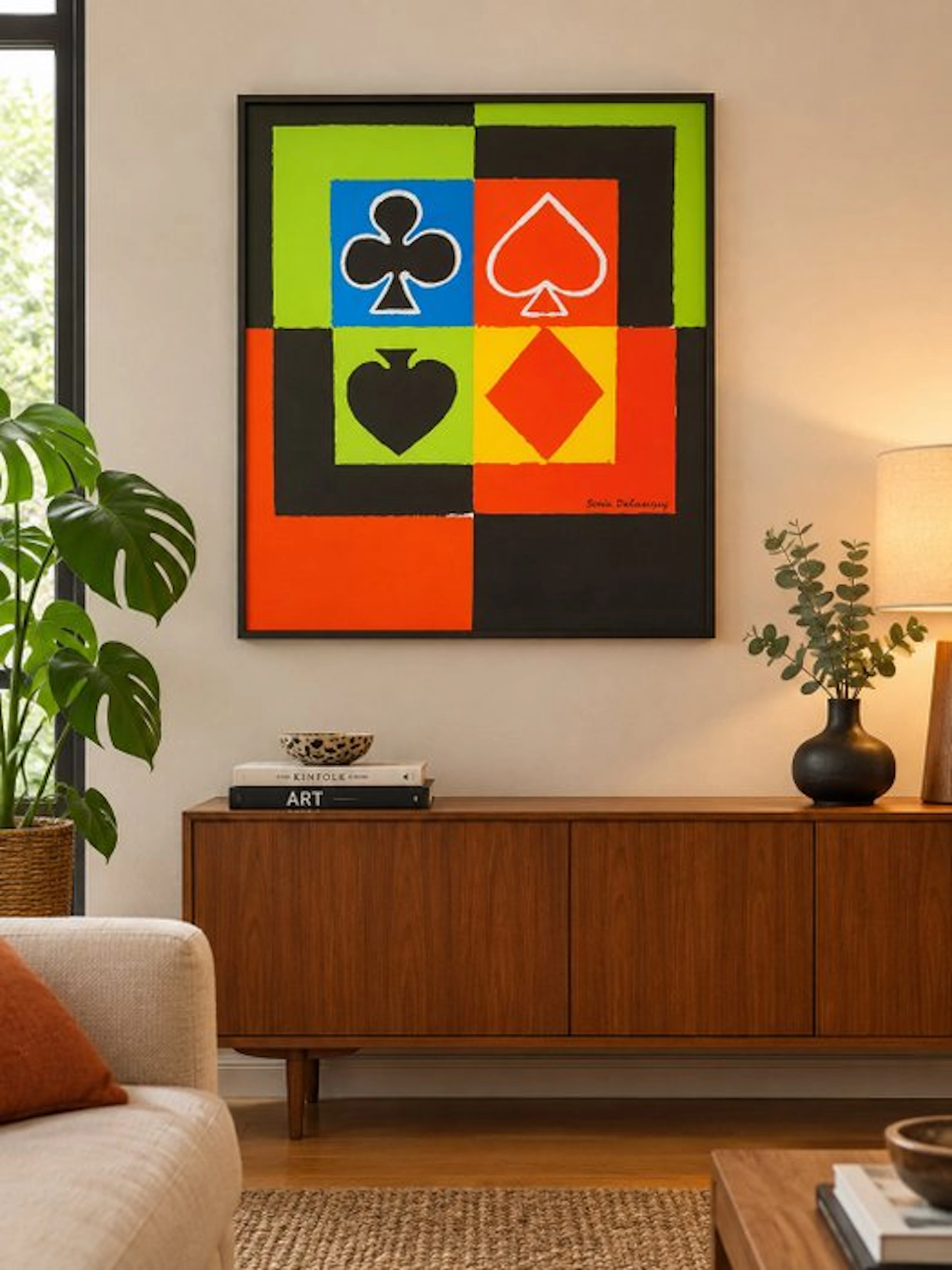 Sonia Delaunay (1885–1979) - Jacques Damase - Jeu de Cartes Simultané - 1980s