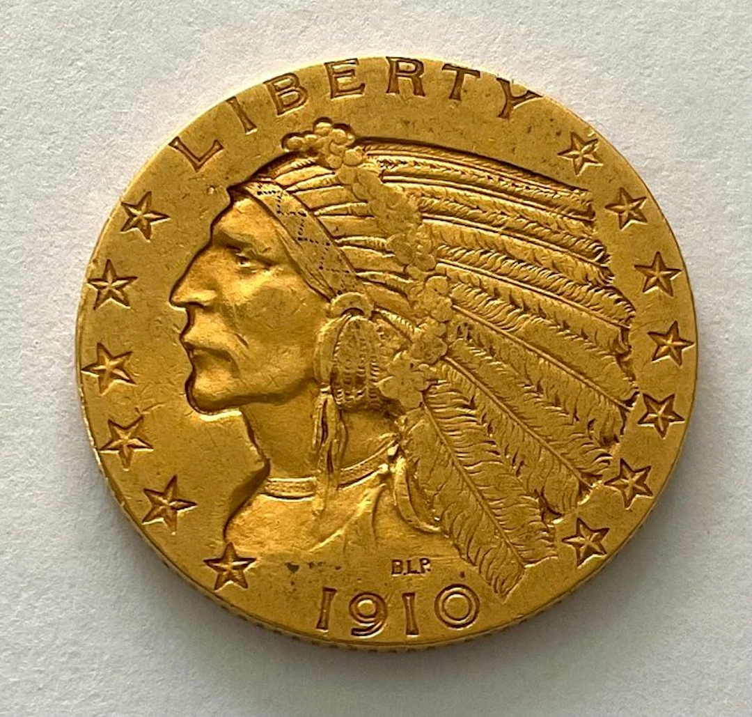 United States. 5 Dollars 1910 - Indian Head