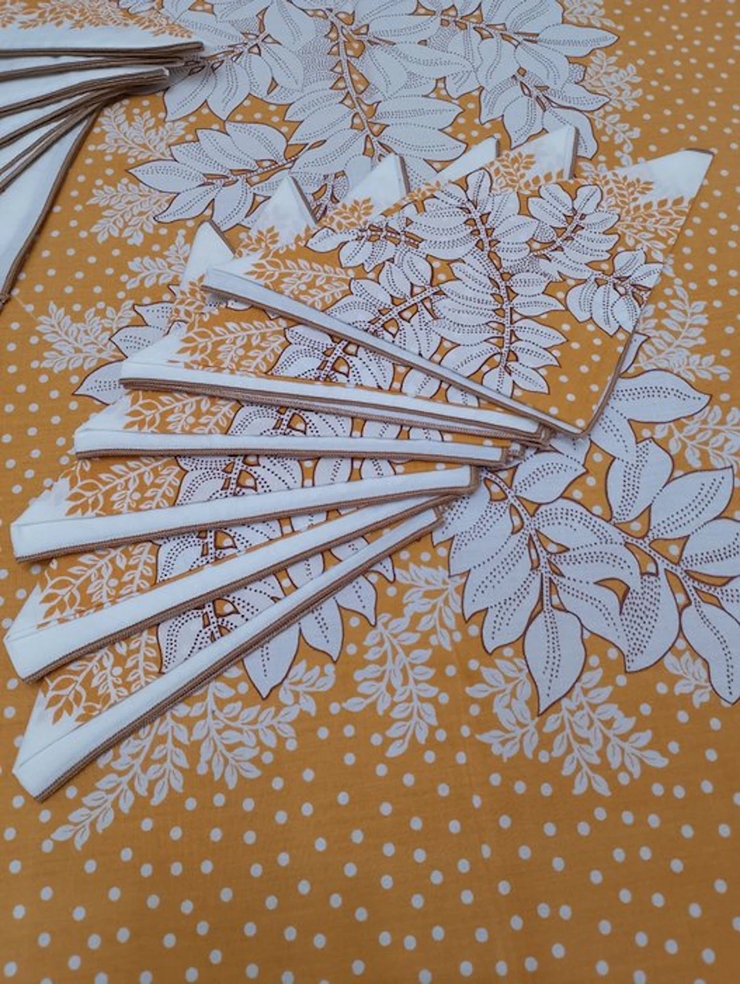 Foliage and polka dots